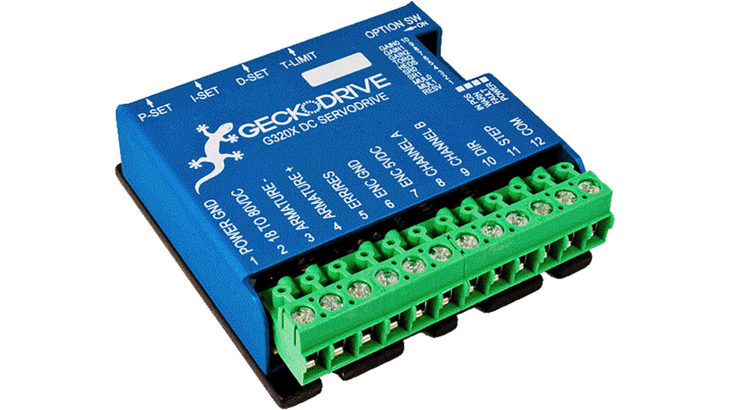 Geckodrive Servo Drive, 20 A, Amplifier Function, 18 to 80 V dc