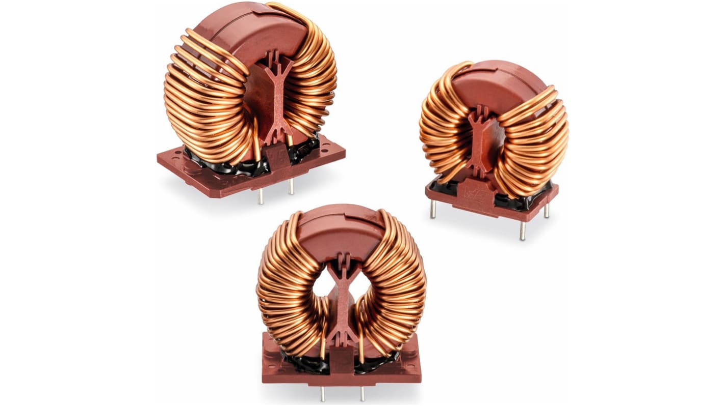 Wurth Elektronik 共模电感, 2 x 1 mH, 最大20.5 A, 46.5 x 28 x 44.5mm, -40°c → +125°c, WE-CMBHV系列