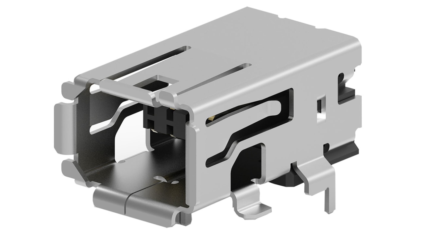 Mini-connecteur E/S TE Connectivity, Femelle, 8 voies, Montage en surface, Angle Droit