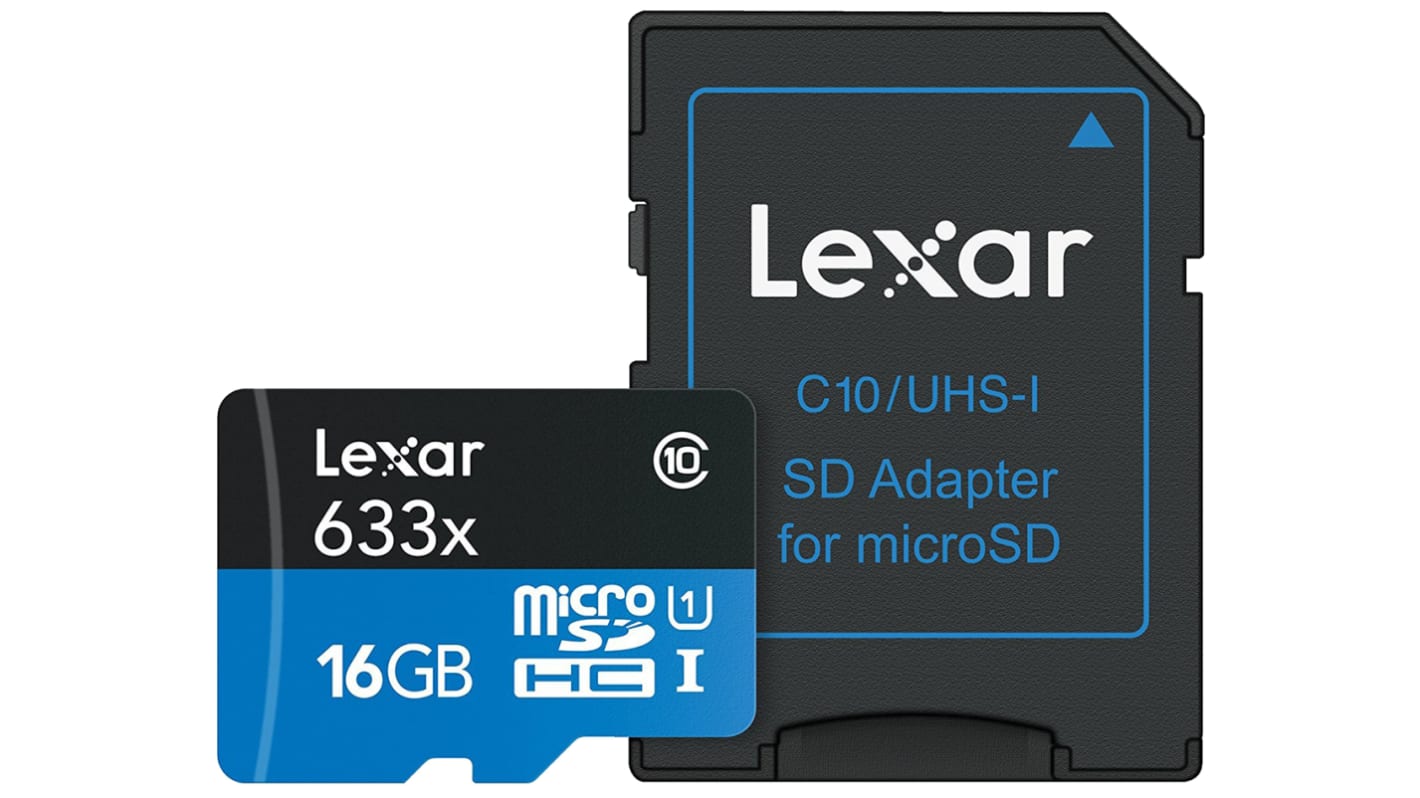 Lexar 16 GB MicroSDHC Micro SD Card, Class 10, UHS-1 U1