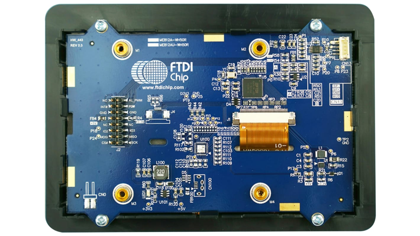Bridgetek 5in电阻性触摸屏开发模块 显示板, FT812 Embedded Video Engine (EVE)