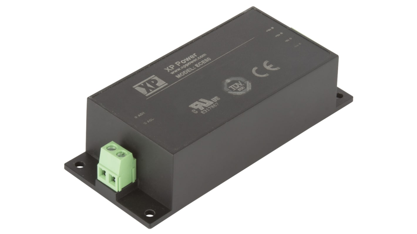 Alimentatore switching XP Power ECE80US48-S, 80W, ingresso 85 → 264V ca, uscita 48V cc, 1.67A