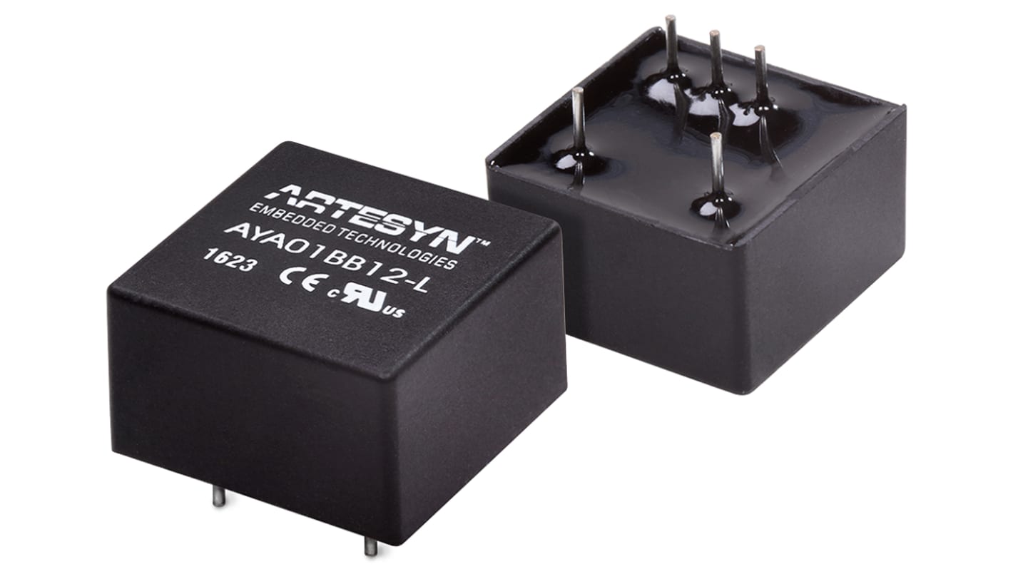 Artesyn Embedded Technologies AYA DC-DC Converter, 5V dc/ 600mA Output, 4.5 → 10 V dc Input, 3W, Through Hole,