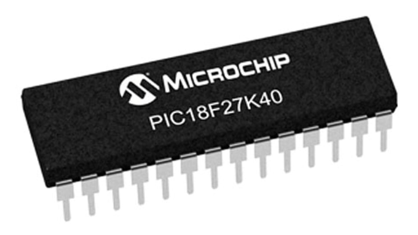 Microcontrolador Microchip PIC18F27K40-I/SP, núcleo PIC de 8bit, RAM 3,728 kB, 64MHZ, SDIP de 28 pines