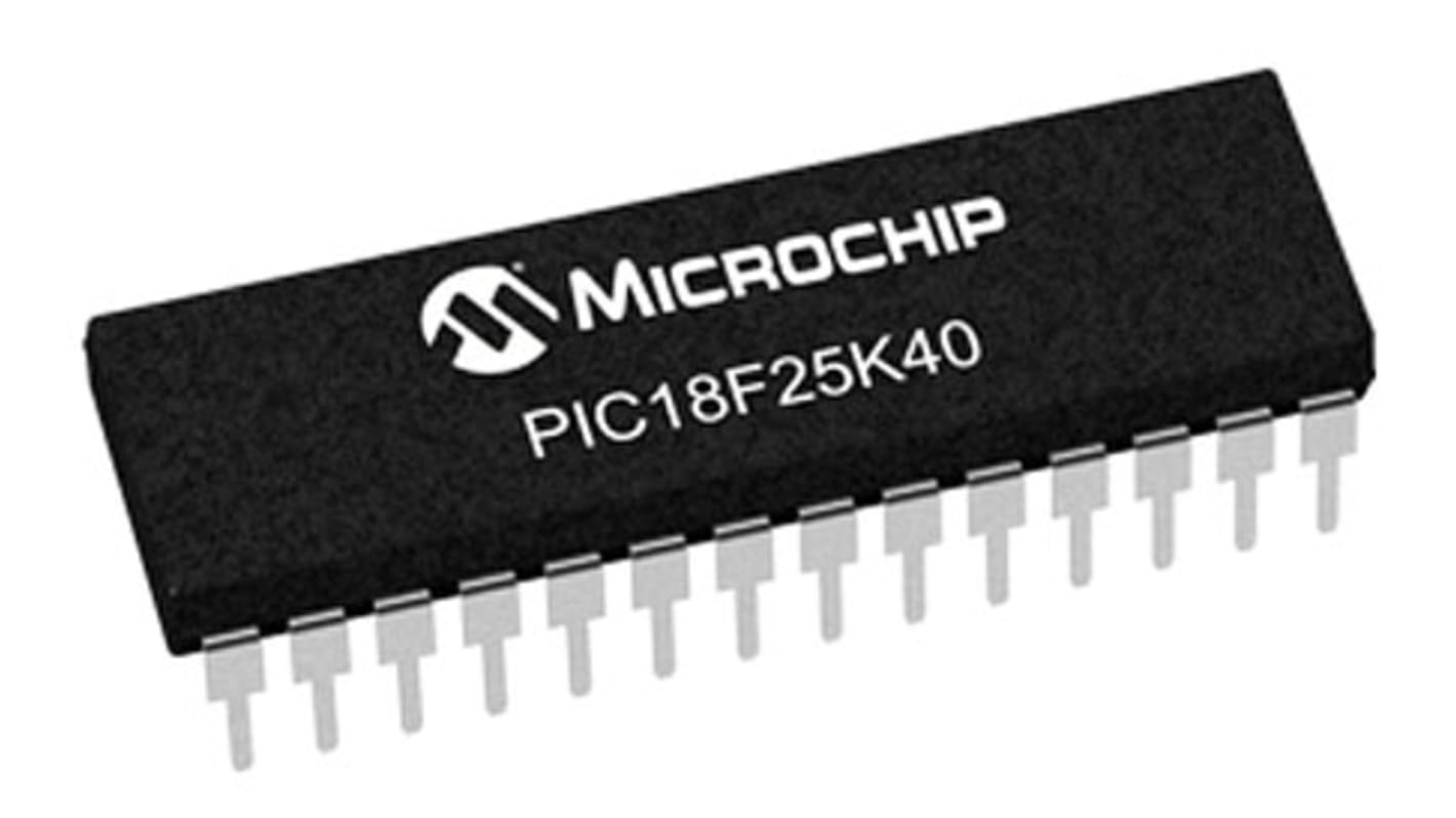 Microchip PIC18F单片机, PIC内核, 28针, SPDIP, 最大64MHz, 32 kB 闪存, 2.048 kB RAM