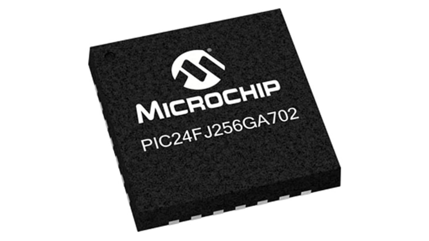 Mikrokontroler Microchip PIC24FJ UQFN 28-pinowy Montaż powierzchniowy PIC 256 kB 16bit CAN: 32MHz RAM:16 kB Ethernet: