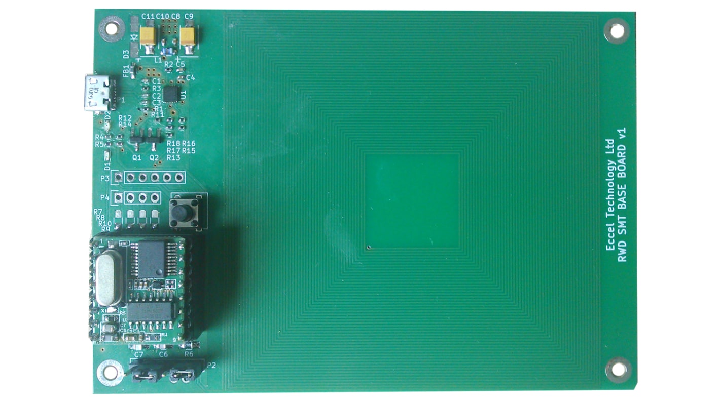 Módulo Comunicación de campo cercano (NFC) - RFID Eccel Technology Ltd RWD-QT-SMT-Baseboard (000325), frecuencia 125KHz