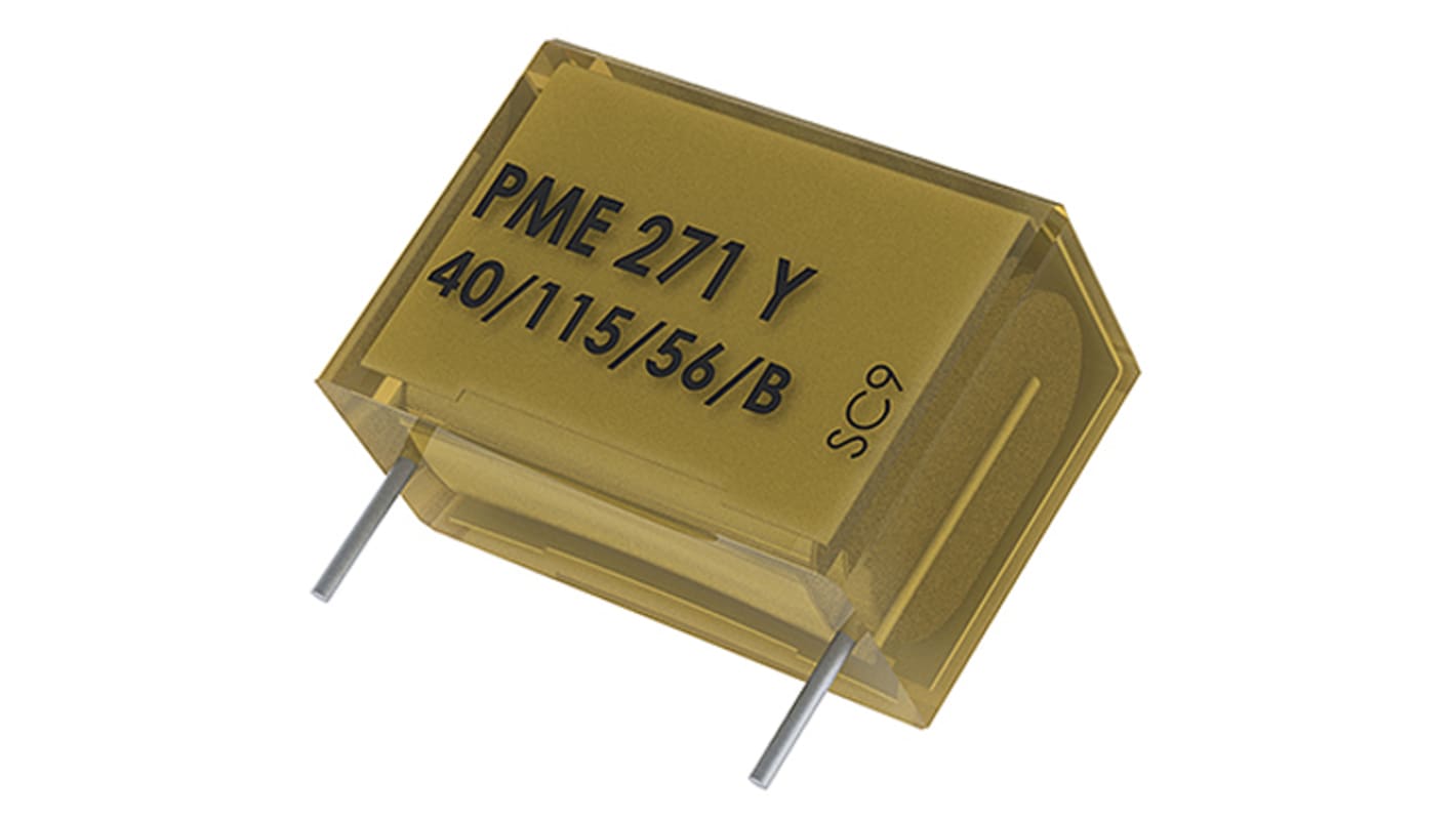 Condensador de papel KEMET, 2.2nF, ±20%, 300V ac, Montaje en orificio pasante