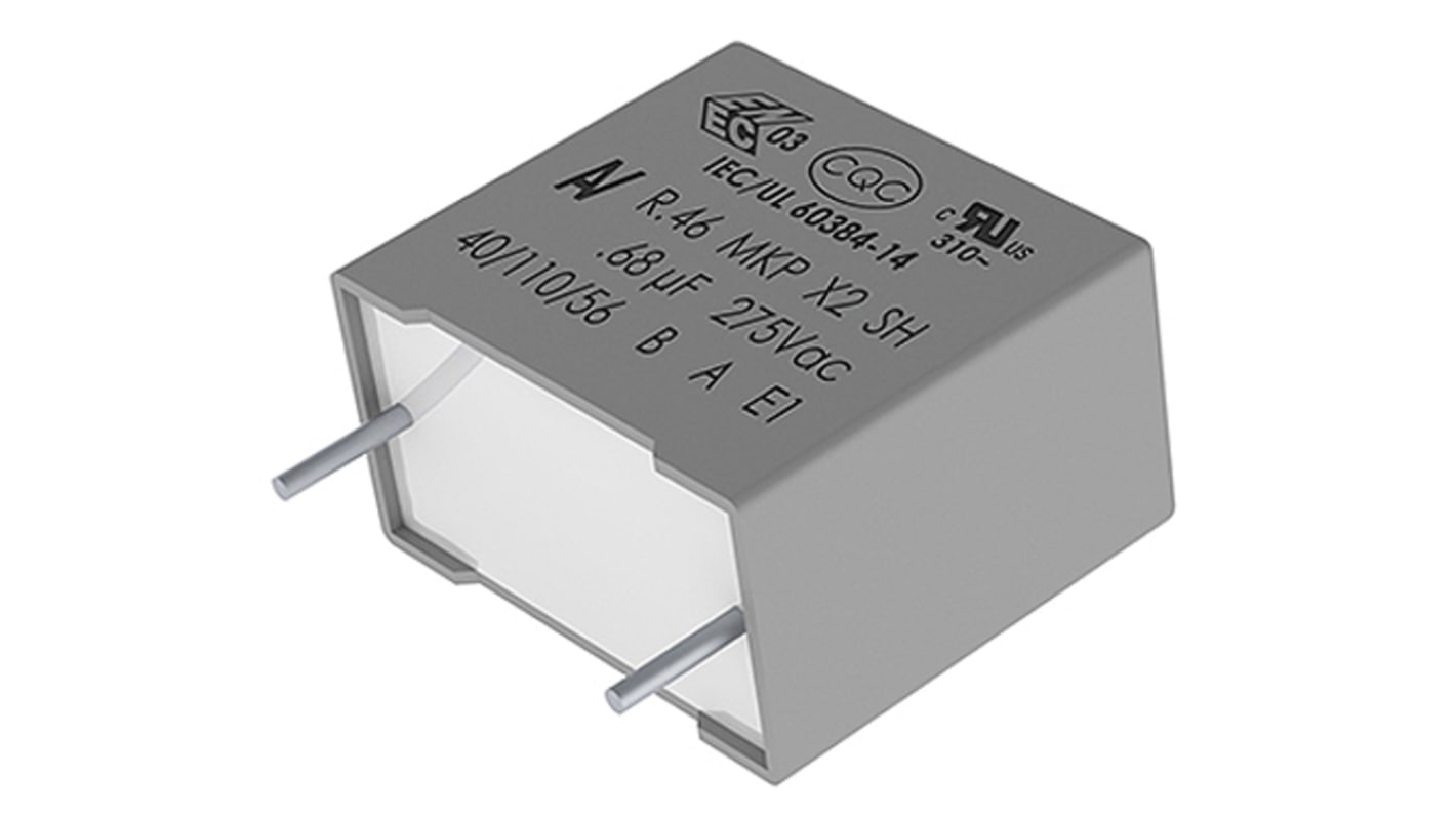 Fóliový kondenzátor, řada: R46 150nF ±20% 275V ac, Průchozí otvor KEMET