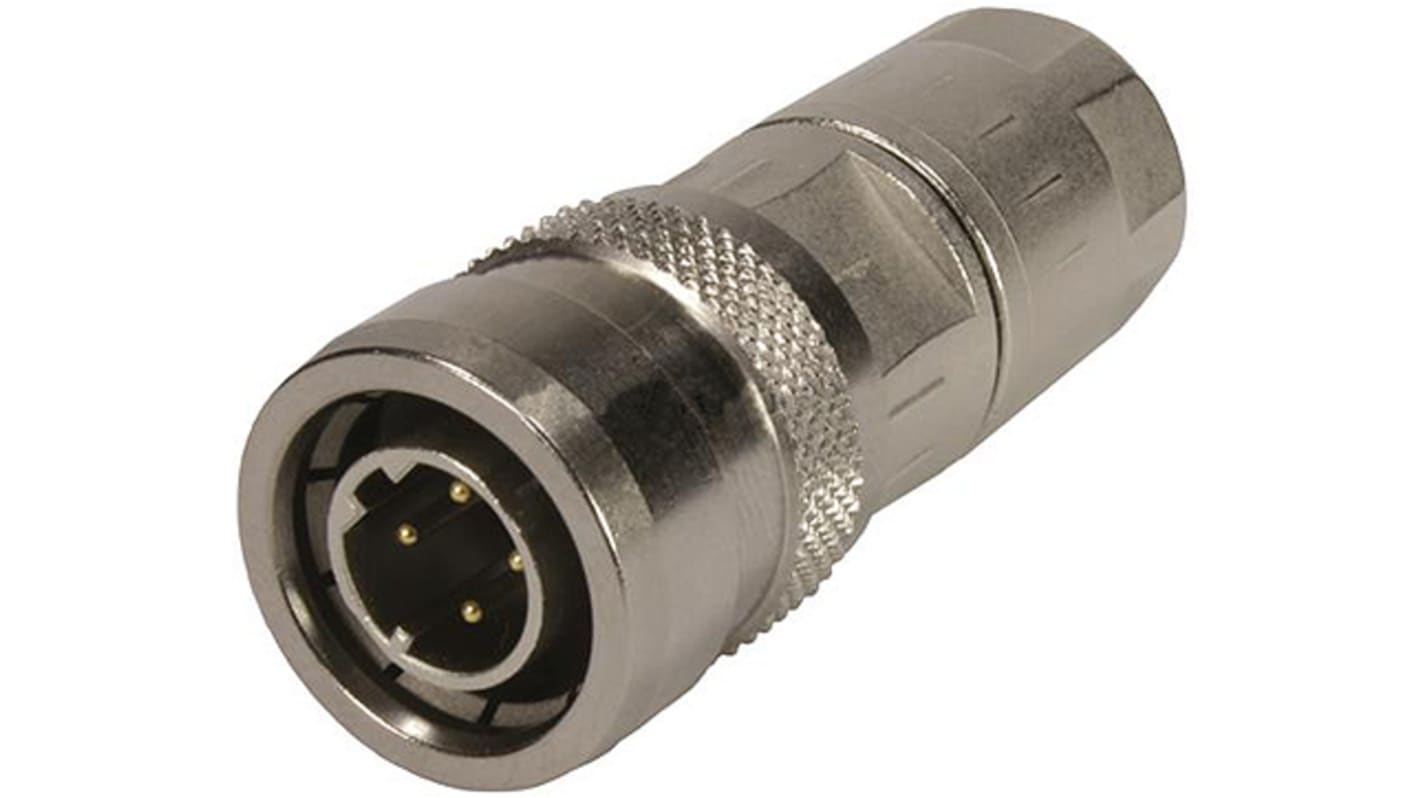 HARTING Circular Connector, 4 Contacts, Cable Mount, M12 Connector, Socket, Male, IP54
