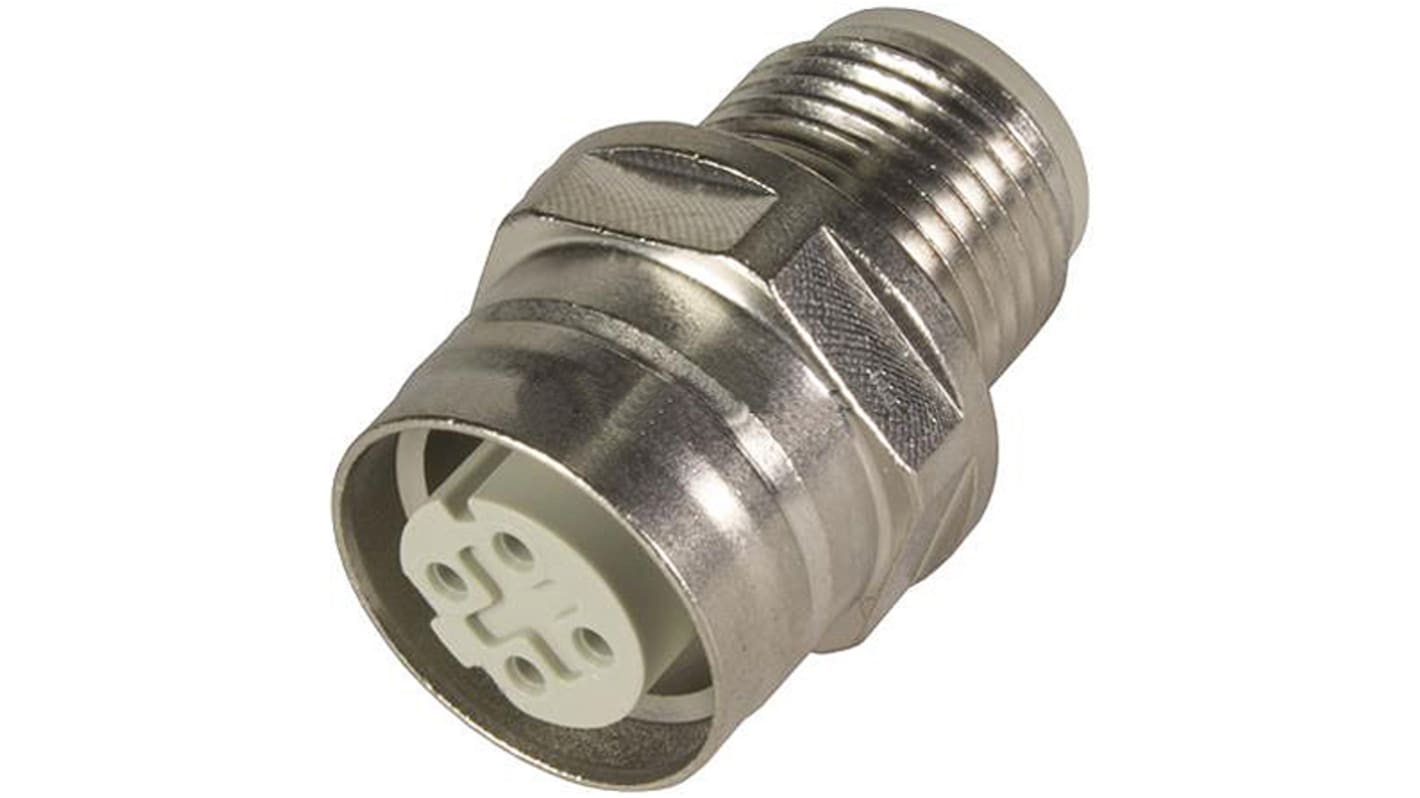 HARTING 4 Pole M12 Socket to 4 Pole M12 Plug Adapter