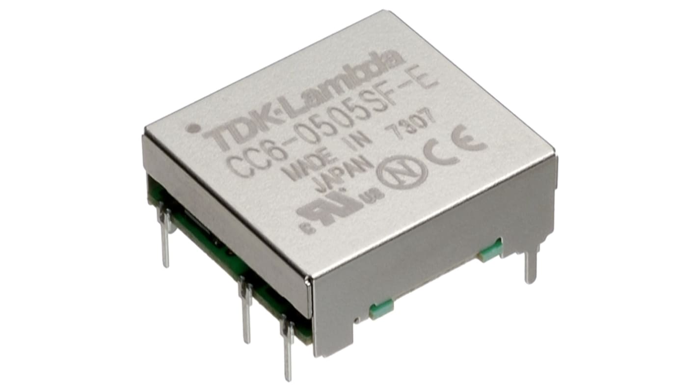 TDK-Lambda 隔离式DCDC转换器, 18 → 36 V 直流输入, 5V 直流输出, 6W, CC-E系列