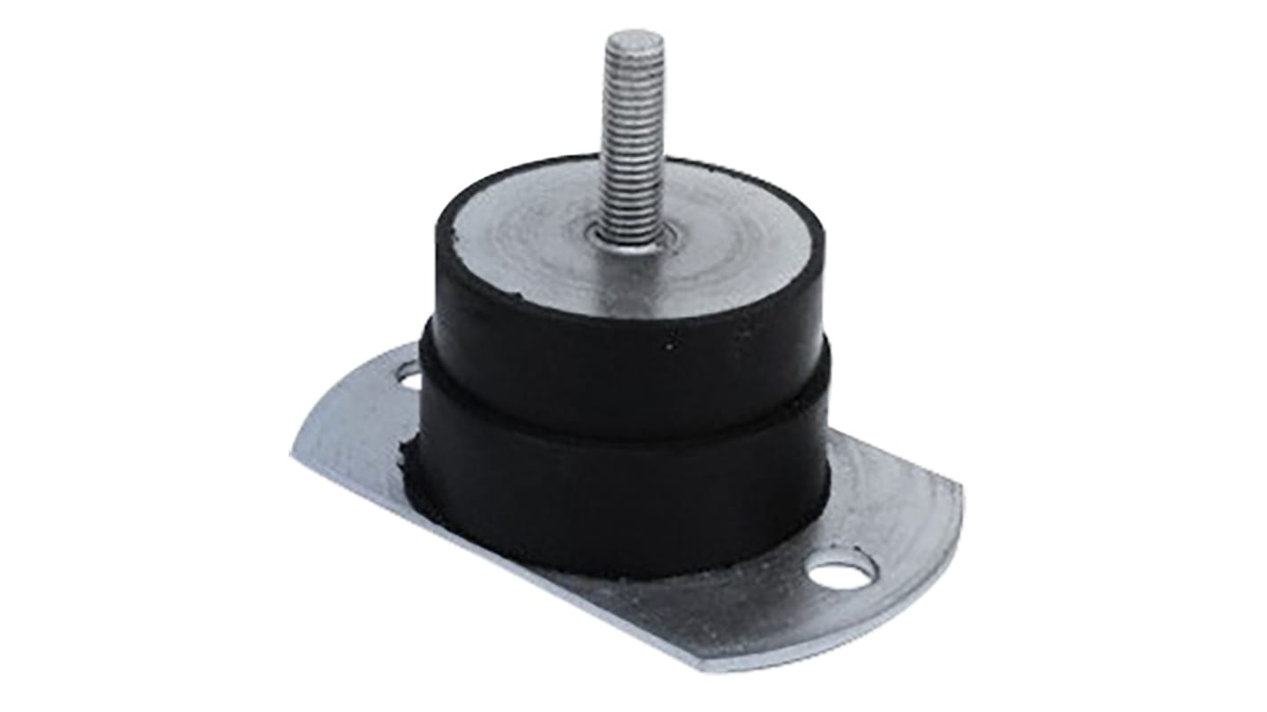 RS PRO Cylindrical M12 Anti Vibration Mount with 250kg Compression Load