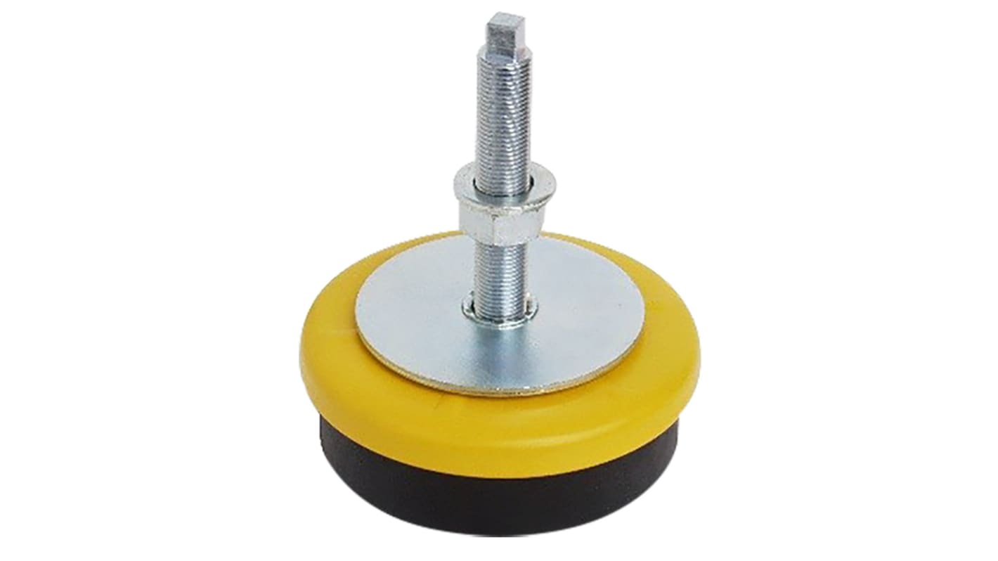 Pie ajustable RS PRO con almohadilla de Caucho, rosca M16 x 120mm, carga máx. 1500kg