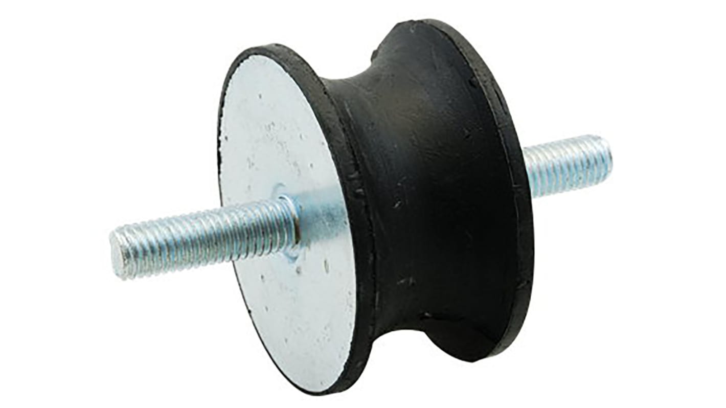 RS PRO M6 Anti Vibration Mount, Male to Male Bobbin with 9 Compression Load