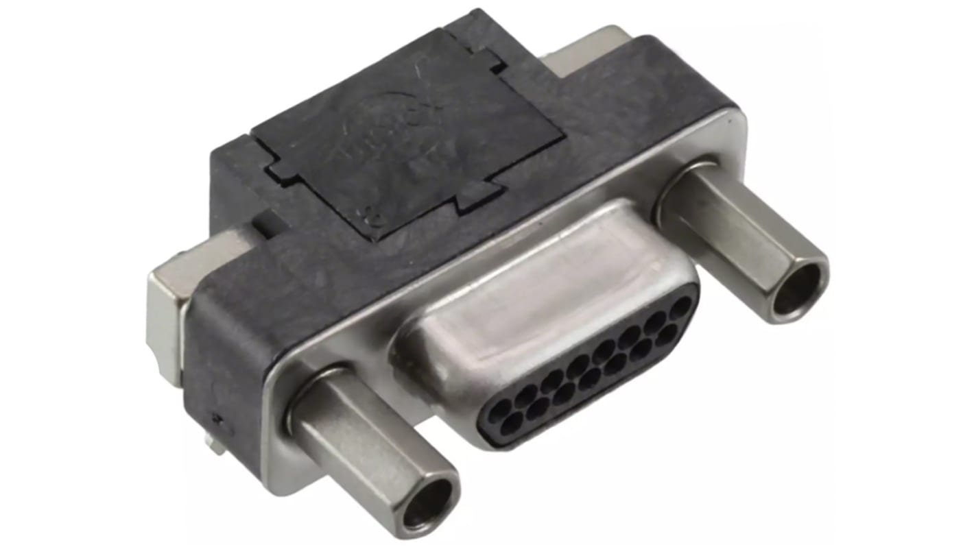 Molex CMD 15 Way Right Angle Through Hole D-sub Connector Plug, 1.27mm Pitch