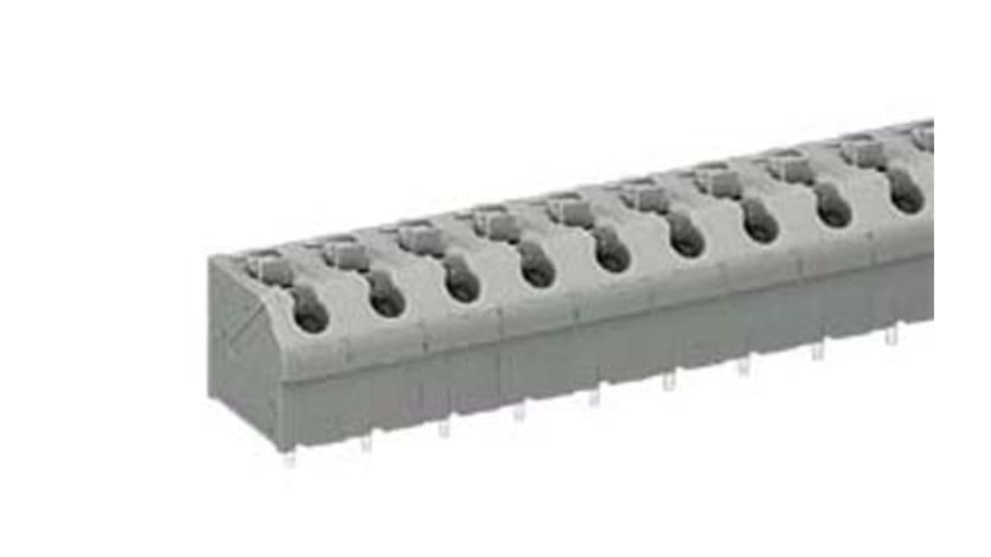 WAGO 250 Series PCB Terminal Strip, 12-Pole, Female, 12-Way, PCB Mount, 10 (CSA) A, 17.5 (IEC/EN 60664-1) A, 2 (UL) A