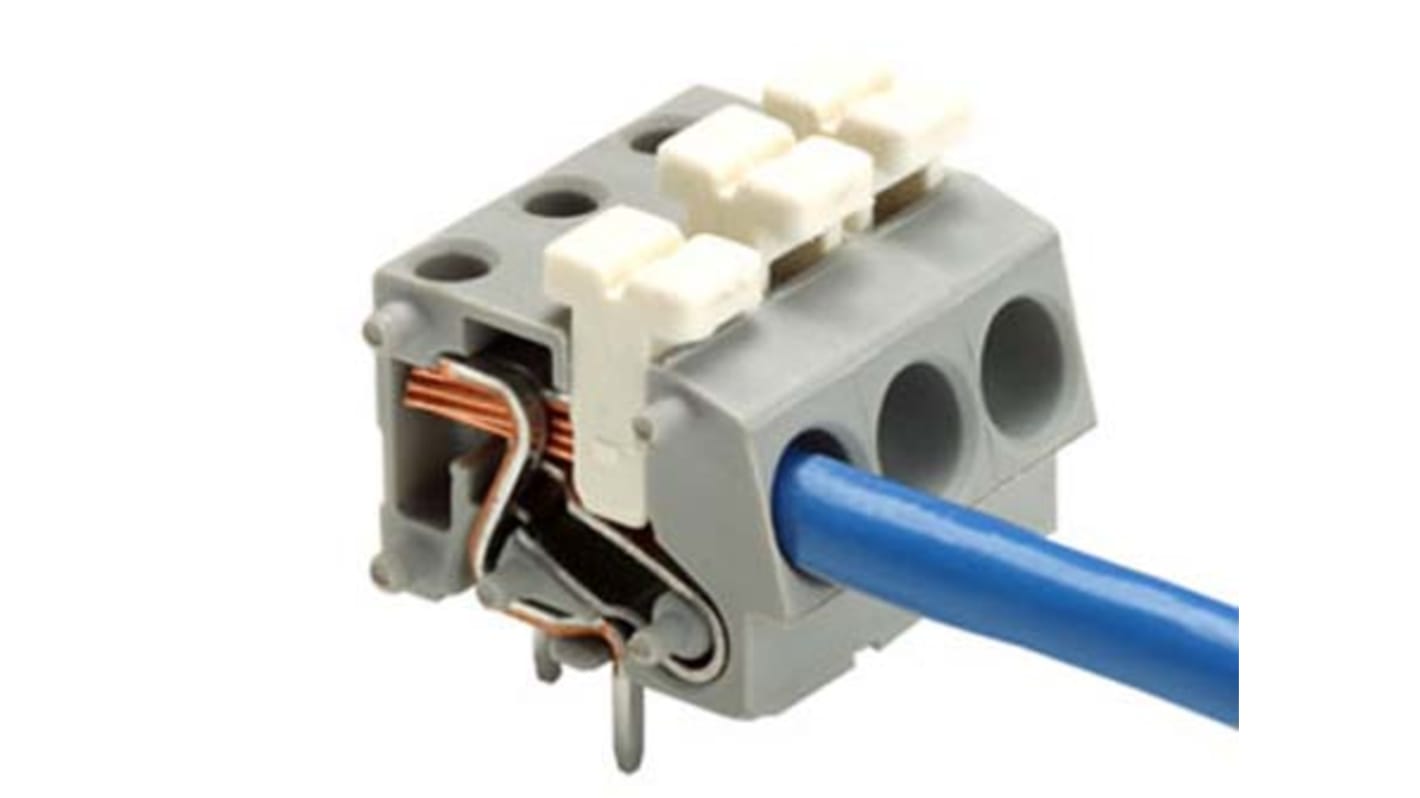 Conector de iluminación Hembra 804, 3 Polos, Montaje en PCB, 630 V, 10 (UL/CSA) A, 24 (IEC/EN 60664-1) A
