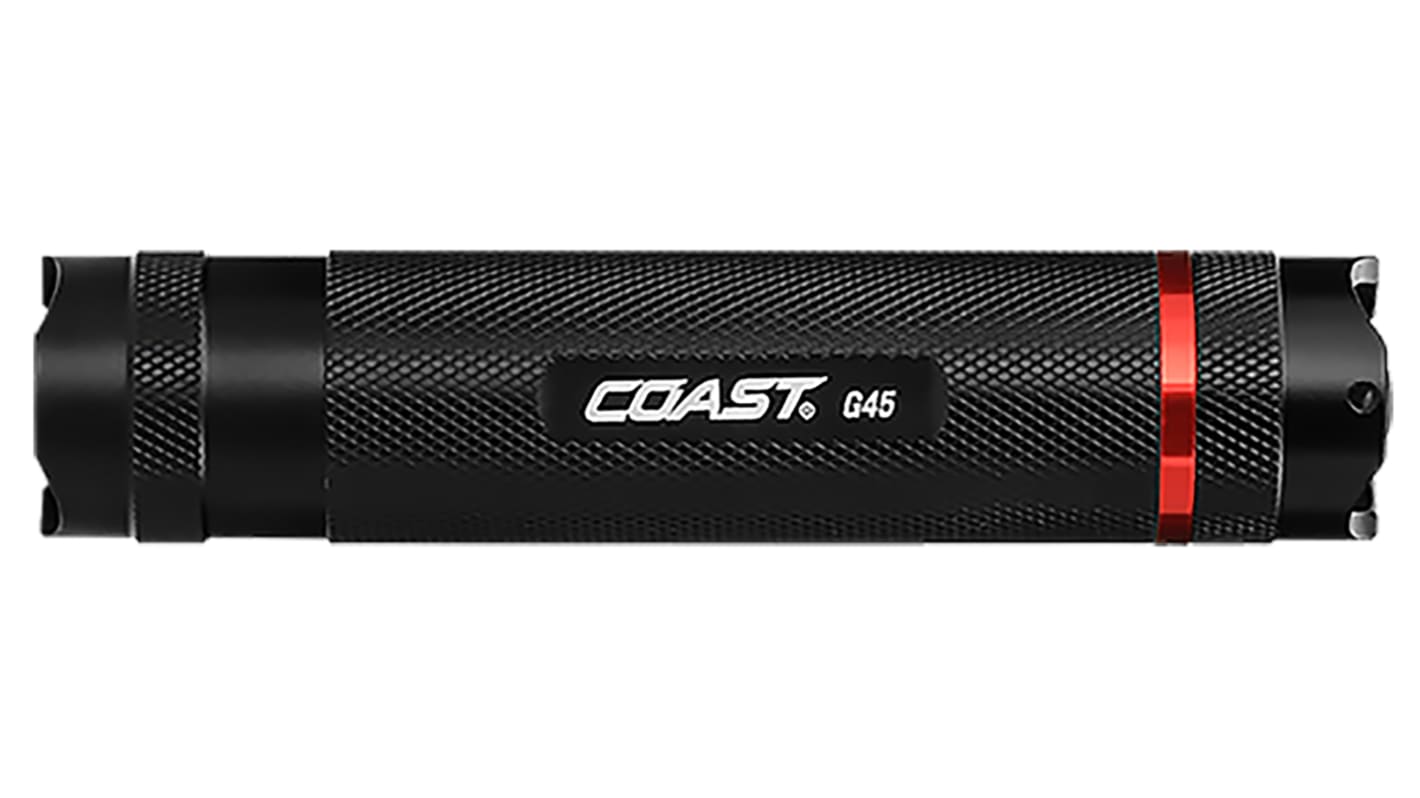 Coast 手电筒, 150 lm, LED, 2 个 AAA电池, 黑色, G系列, G45