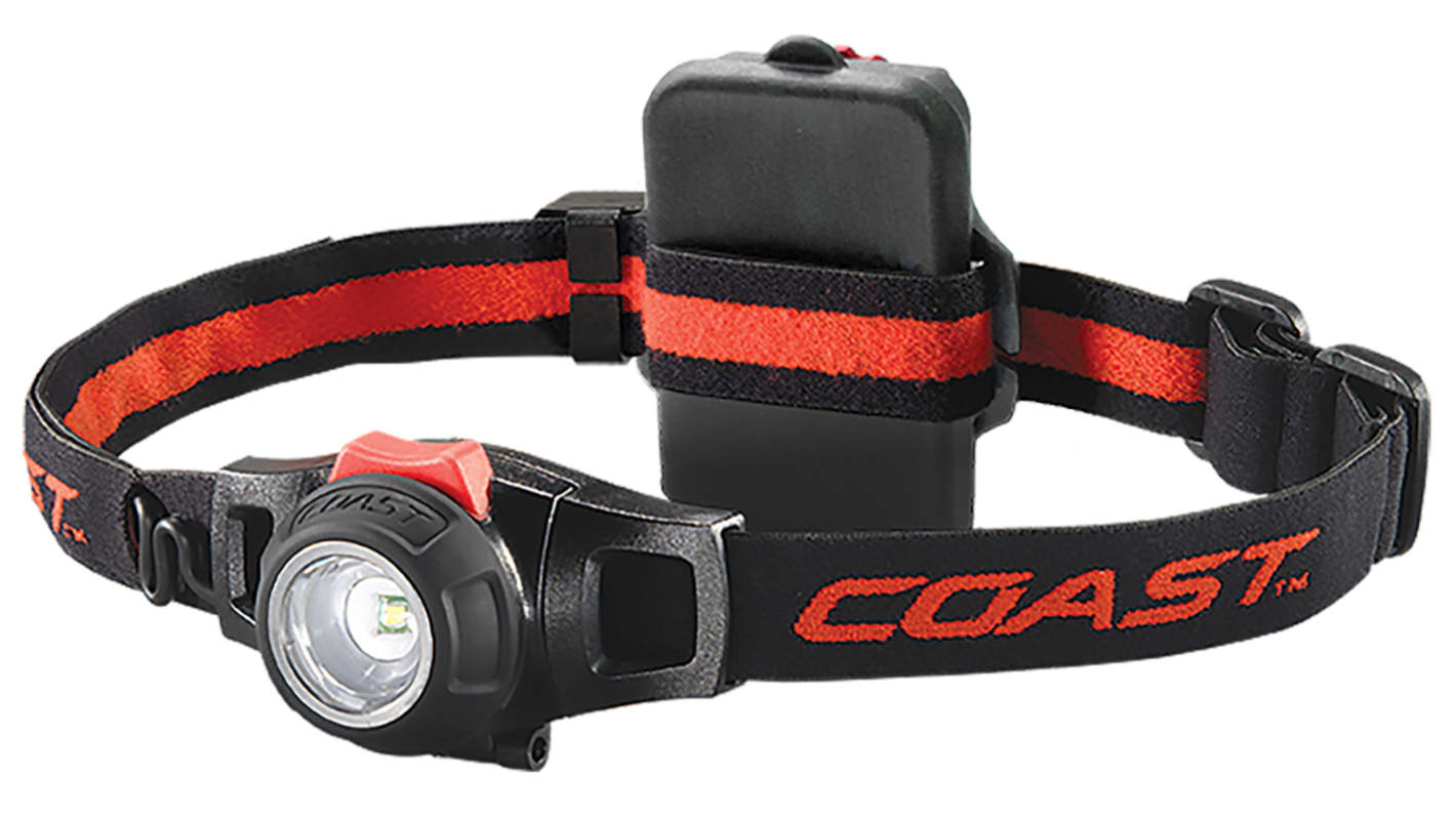 Coast LED充电头灯, 240 lm, 104 m射程, AAA电池, 黑色, HL7R