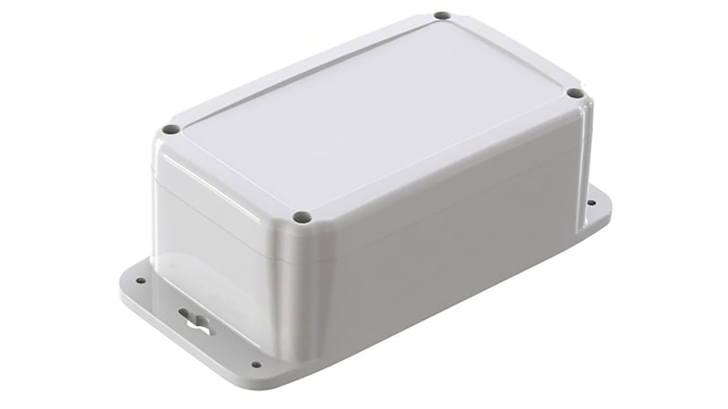 CAMDENBOSS 72 Series Grey Polycarbonate Enclosure, IP66, Flanged, Grey Lid, 193.8 x 117.6 x 78.5mm