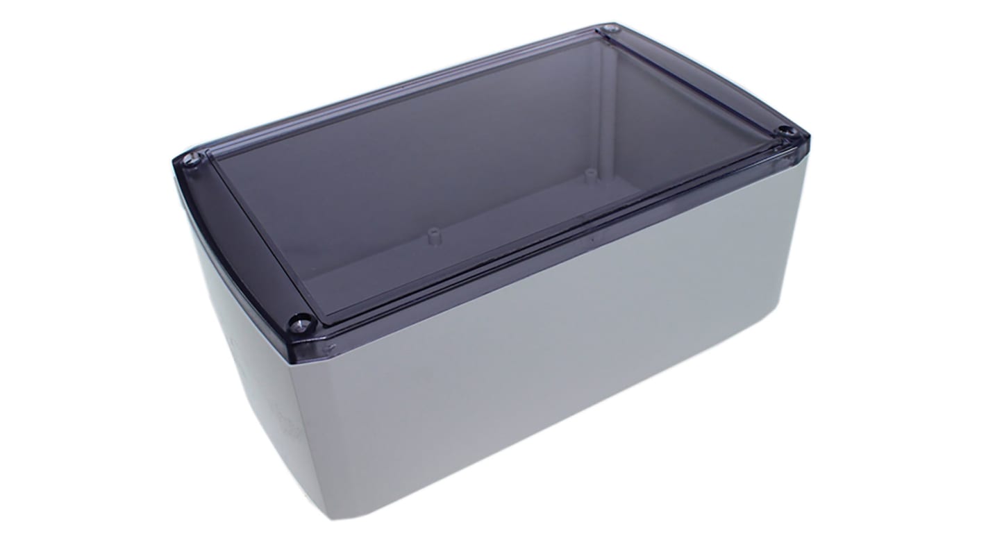 CAMDENBOSS 1102 Series Grey ABS Enclosure, IP54, Transparent Lid, 125 x 75 x 50mm