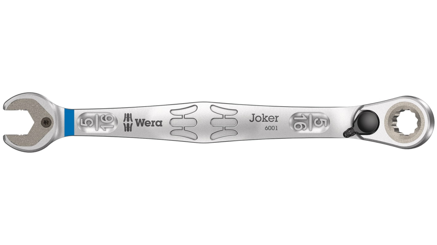 Wera Combination Ratchet Spanner, Imperial, Double Ended, 144 mm Overall