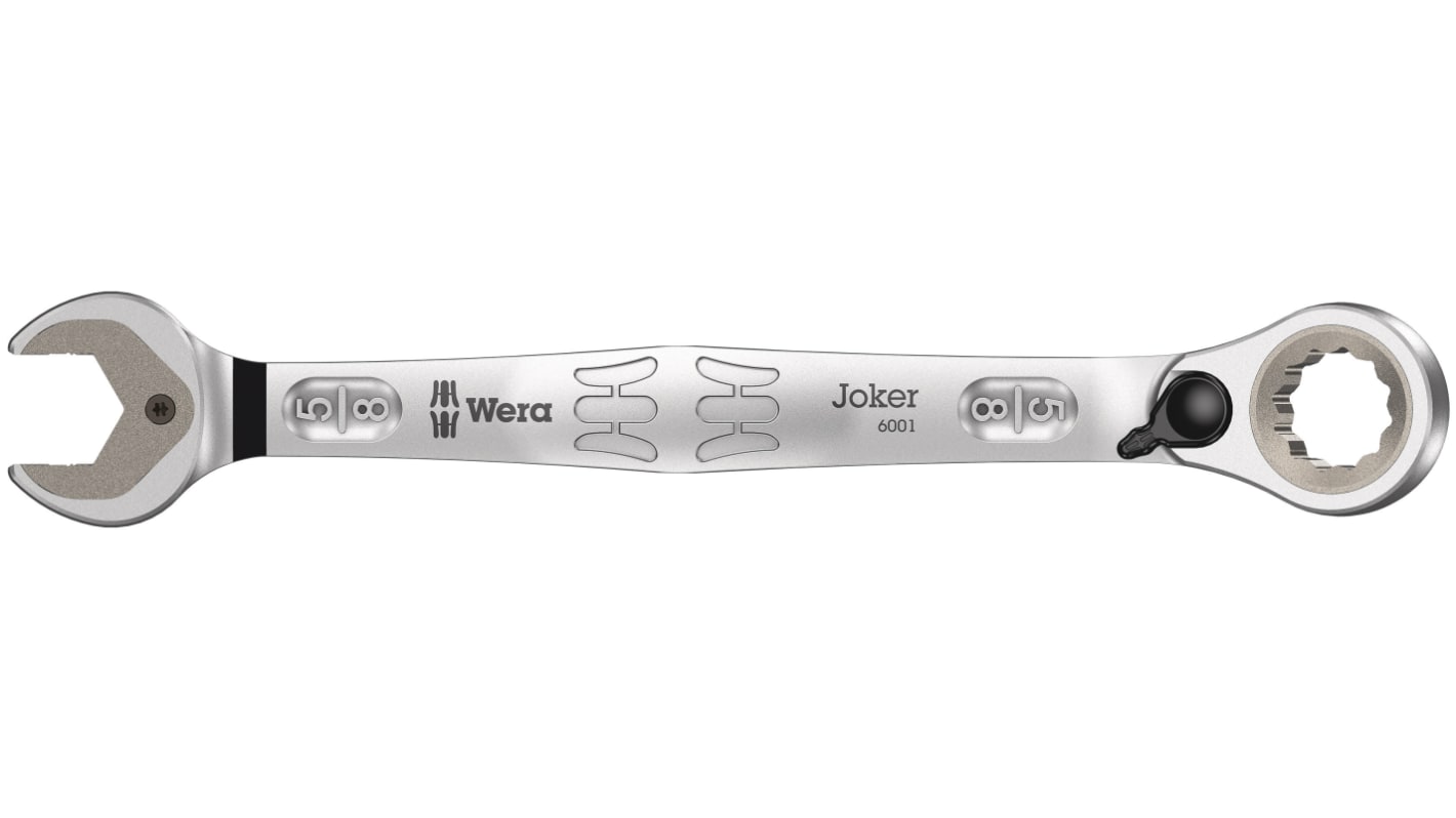 Wera Joker Series Combination Ratchet Spanner, 5/8in, Imperial, Double Ended, 213 mm Overall