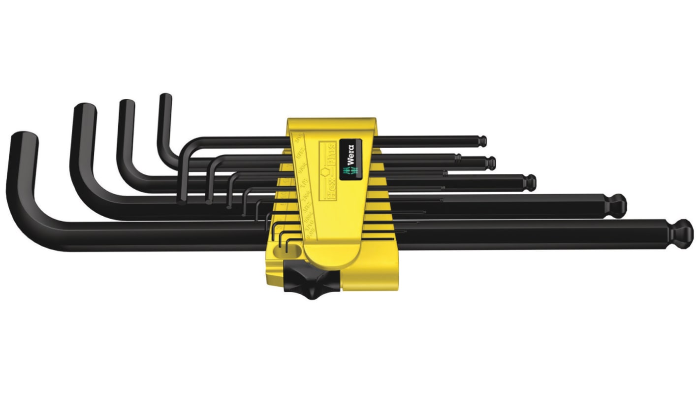 Wera 13 piece L Shape Imperial Hex Key Set, 0.05 → 3/8in