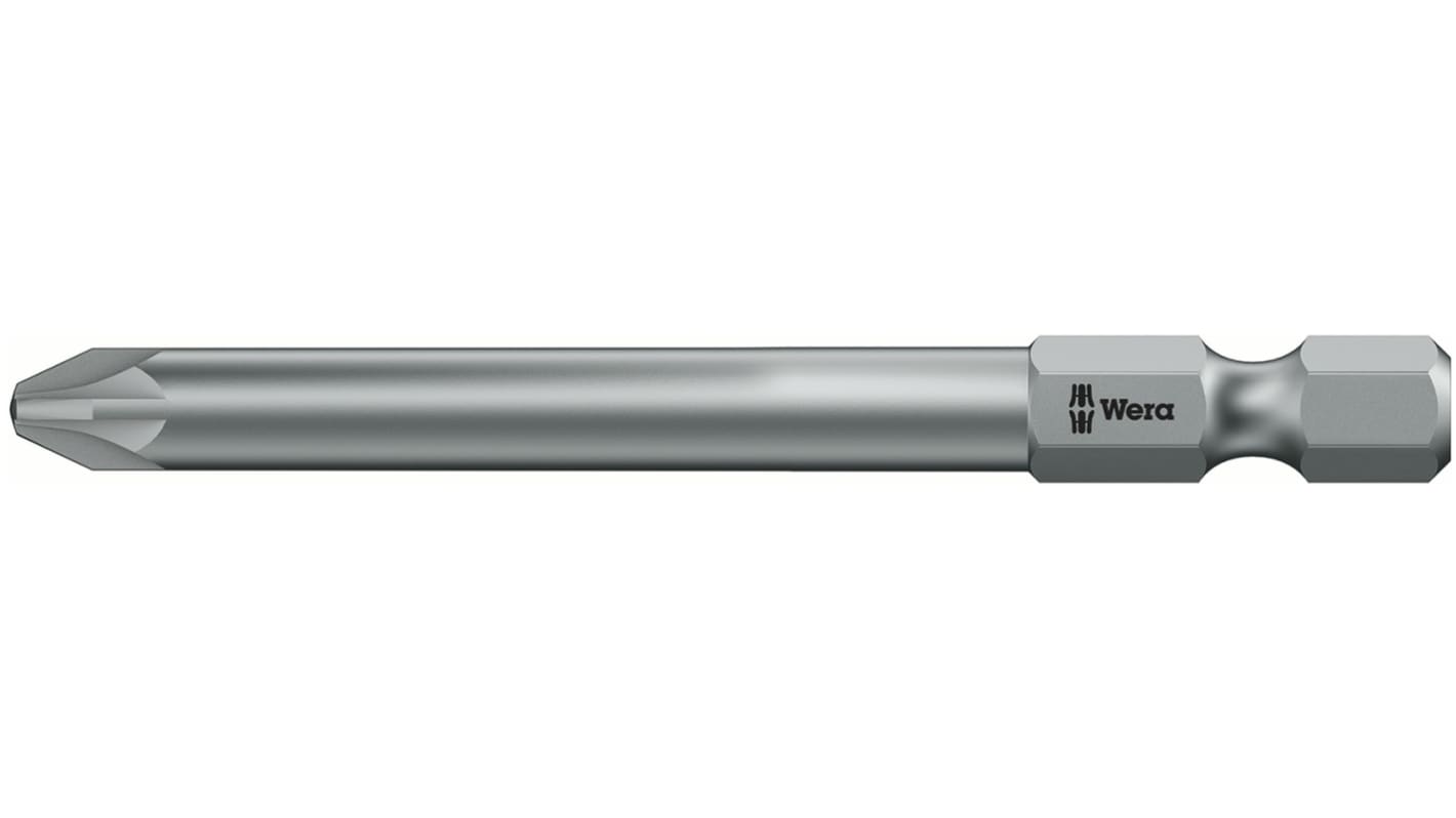 Wera Pozidriv Screwdriver Bit, PZ1 Tip, 70 mm Overall
