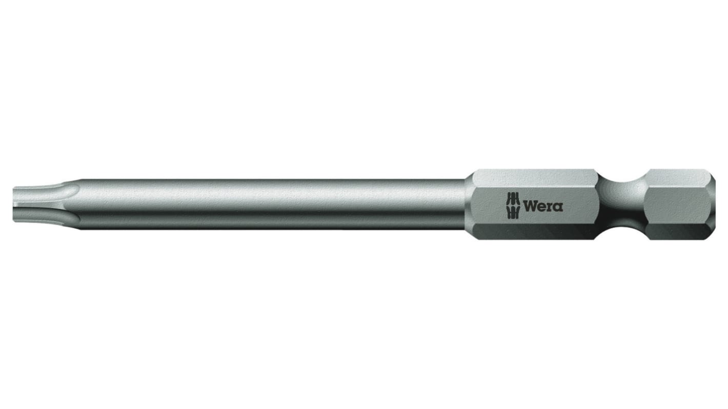 Wera Torx Screwdriver Bit, T10 Tip, 70 mm Overall