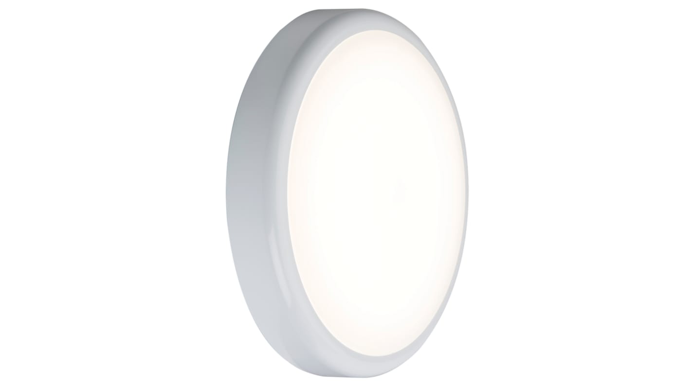 Hublot luminaire, Knightsbridge LED 20 W 230 V c.a. Blanc froid IP44 Polycarbonate Diffuseur Opale