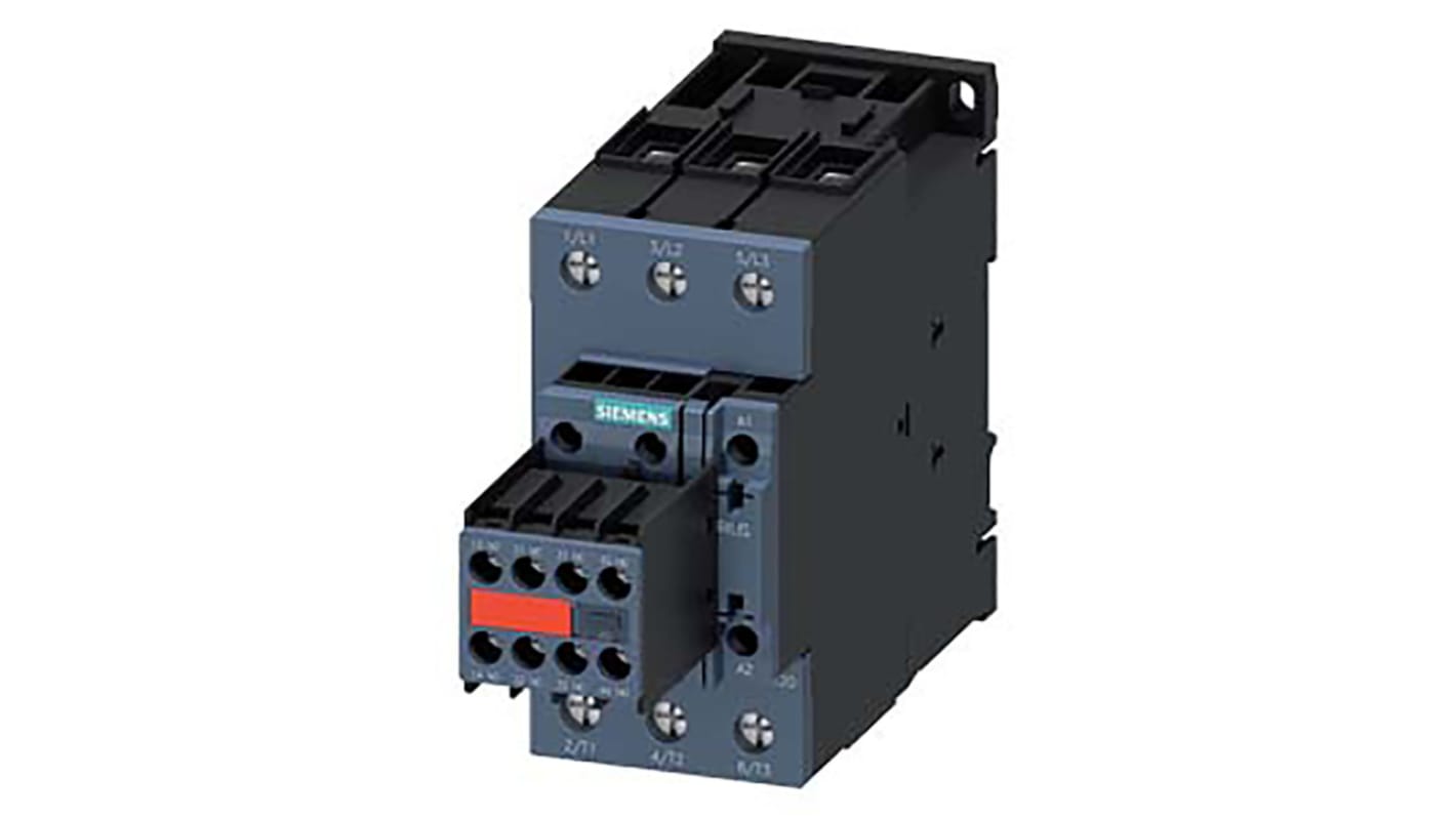 Siemens SIRIUS 3RT2 Leistungsschütz 20 → 33 V ac/dc-Spule, 3 -polig , 690 V ac / 80 A 30 KW 3 Schließer