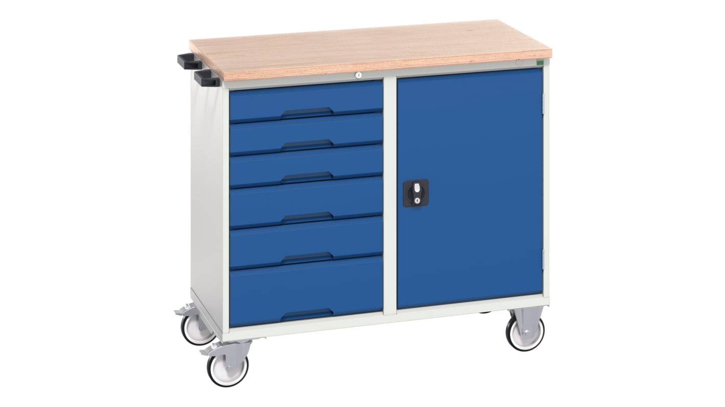 Bott 6 drawer Steel Wheeled Tool Cabinet, 980mm x 1.05m x 600mm