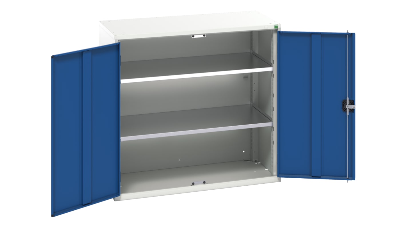 Armadietto Bott in Acciaio, 1050 x 550 x 1000mm, 2 ripiani, Bloccabile
