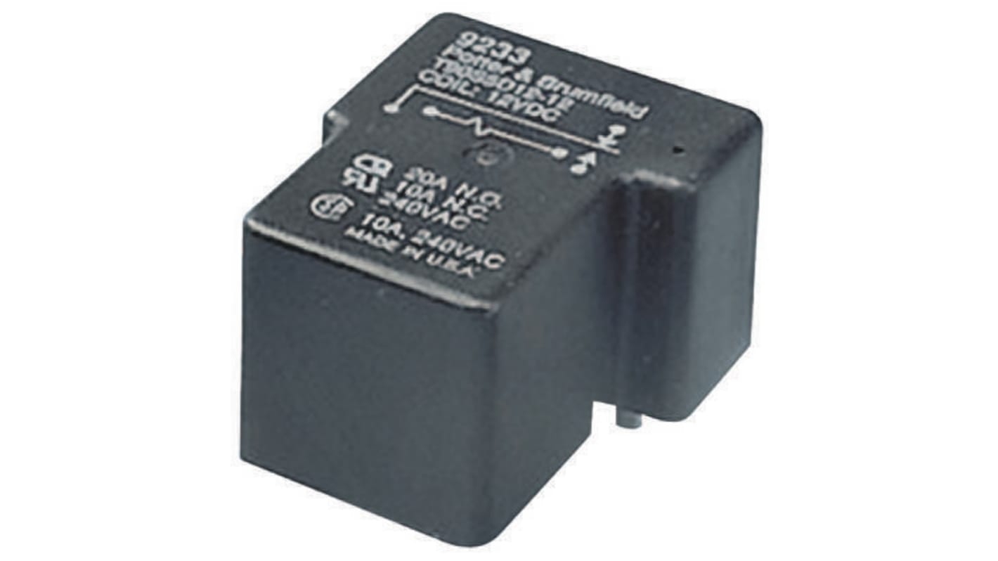 TE Connectivity T9A 48V dc Spule 1-poliger Schließer Printrelais 30A 2304Ω Monostabiles Relais