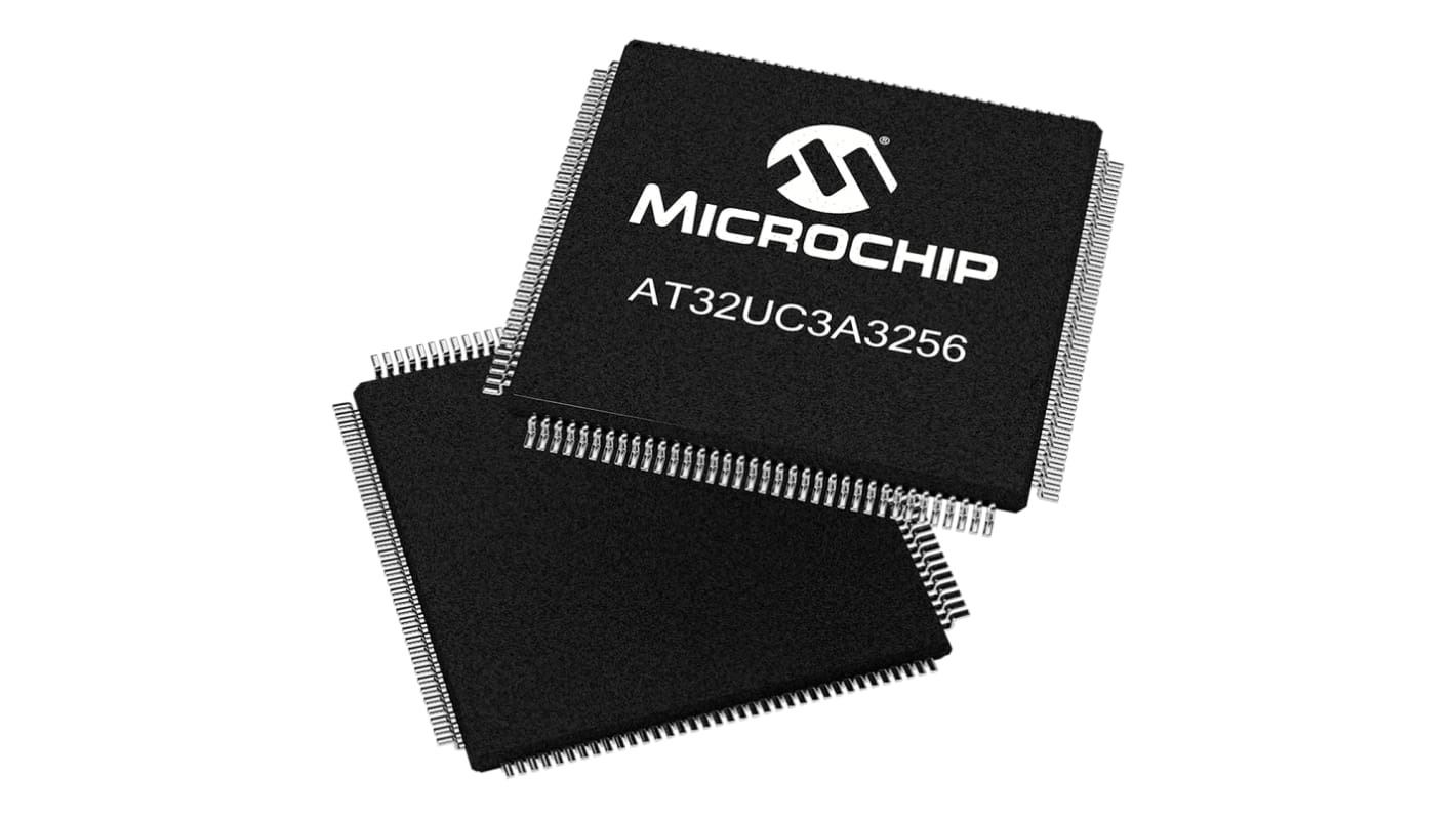 Microchip, 32bit AVR32, AT32 Microcontroller, 84MHz, 256 kB Flash, 144-Pin LQFP