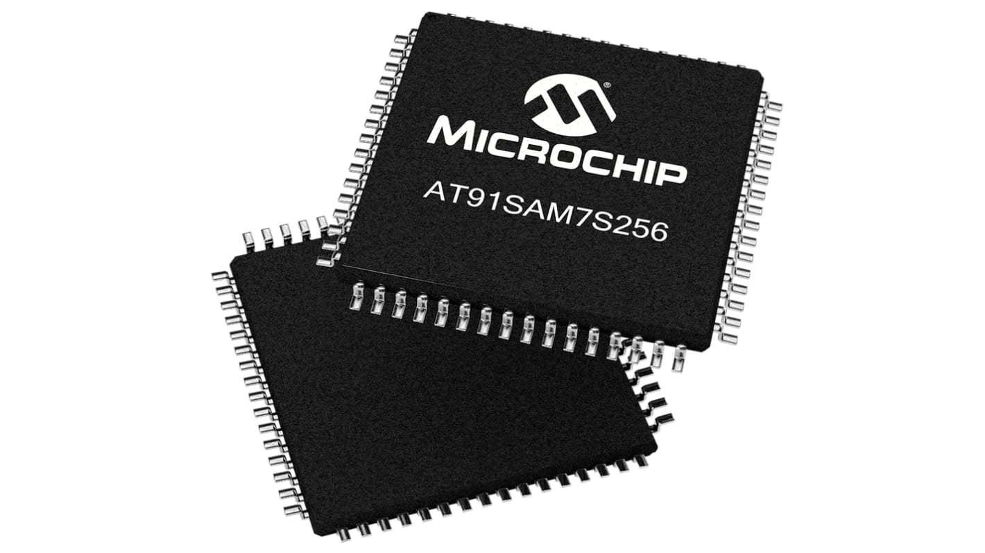 Microcontrôleur, 32bit, 64 Ko RAM, 256 ko, 55MHz, LQFP 64, série AT91