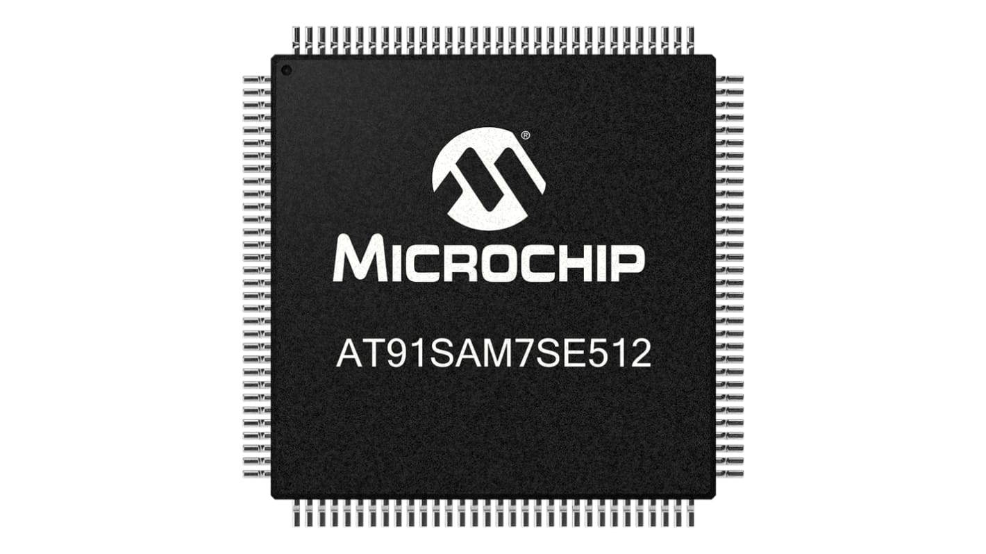Mikrokontroler Microchip AT91 LQFP 128-pinowy Montaż powierzchniowy ARM7TDMI 512 kB 32bit CAN: 48MHz RAM:32 kB