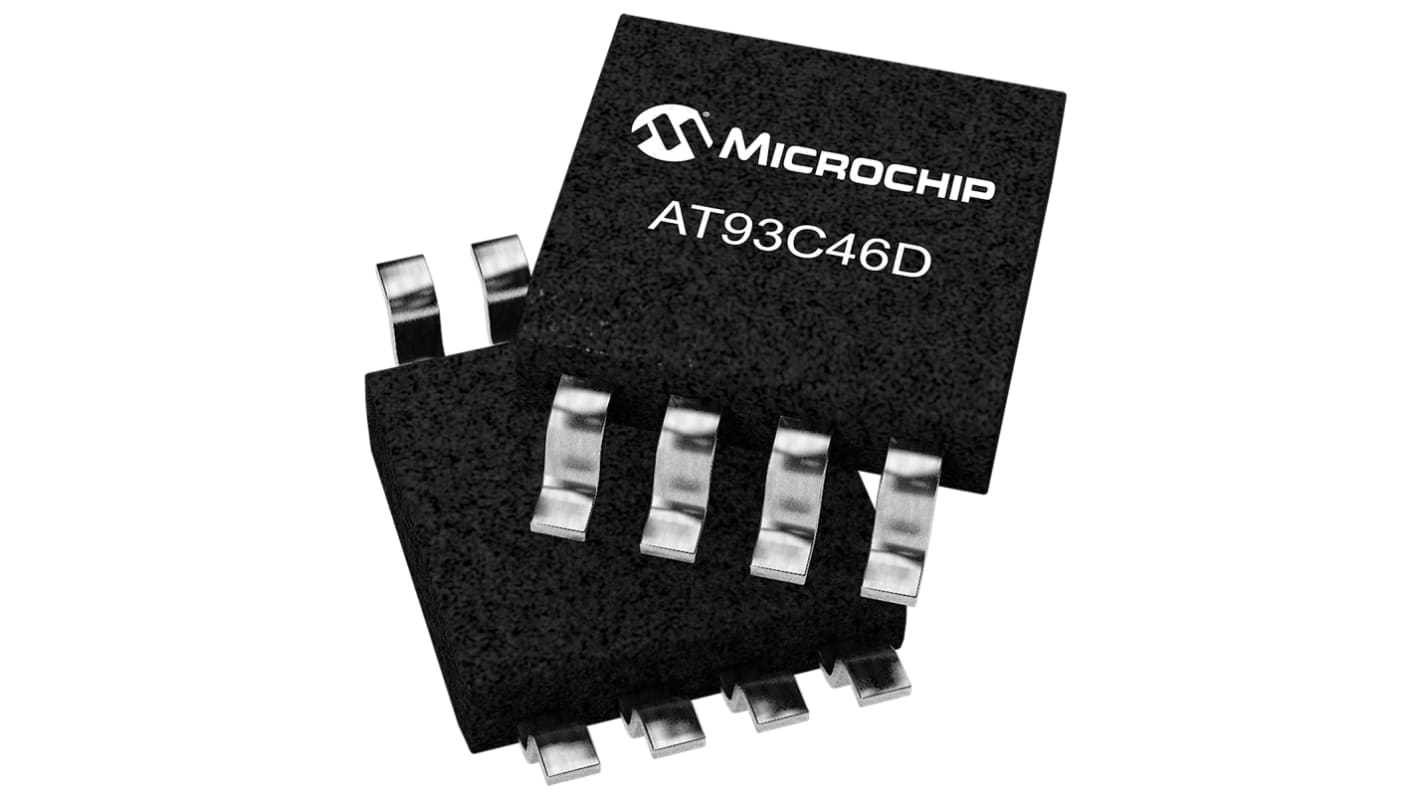 Pamięć szeregowa EEPROM Montaż powierzchniowy 1kbit 8-pinowy SOIC 128 x 8 bitów, 64 x 16 bitów