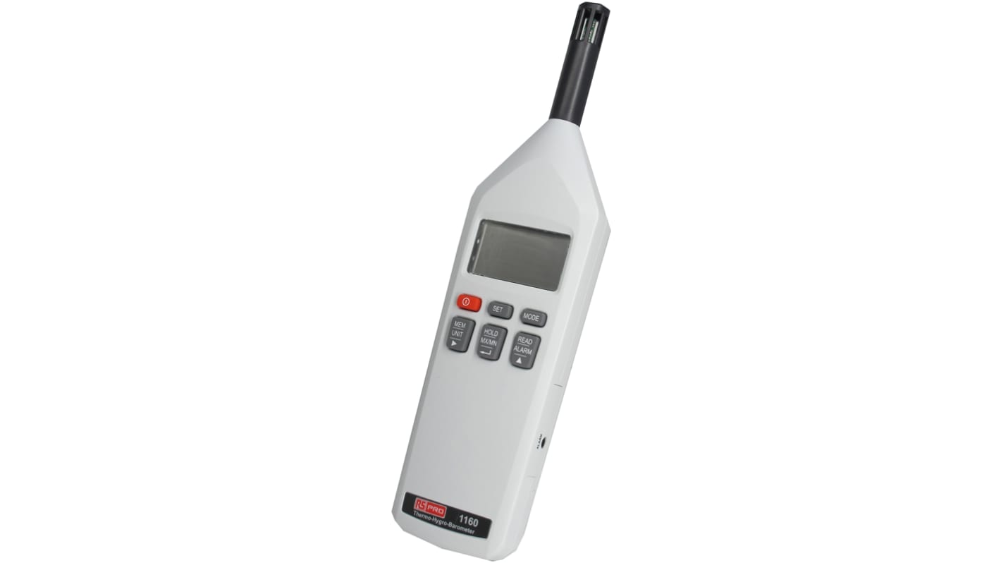 RS PRO Handheld Hygrometer, ±3 %RH Accuracy, +100 °C, +212 °F Max, 100%RH Max