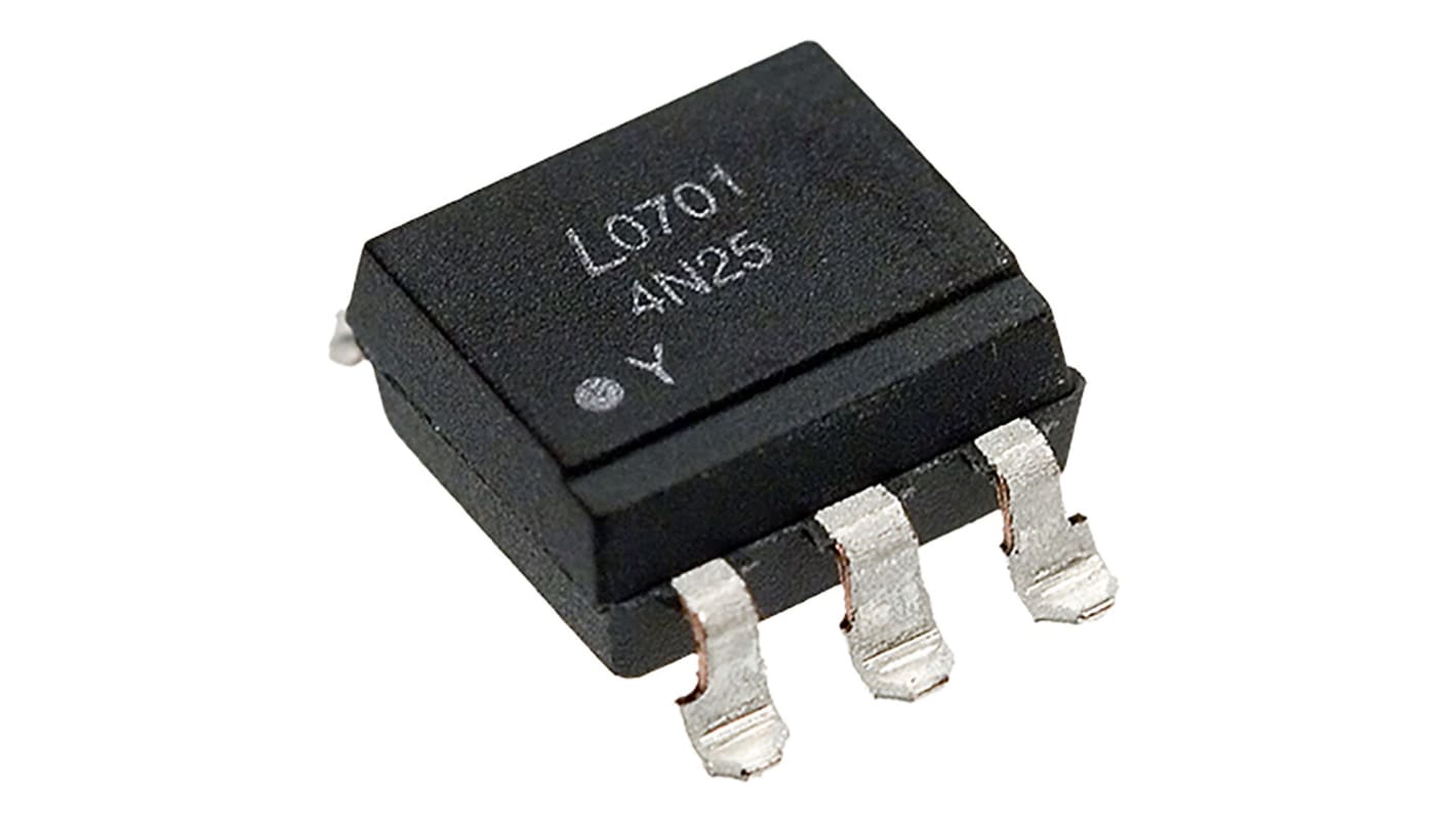 Lite-On, 4N25S-TA1 DC Input Transistor Output Optocoupler, Surface Mount, 6-Pin PDIP
