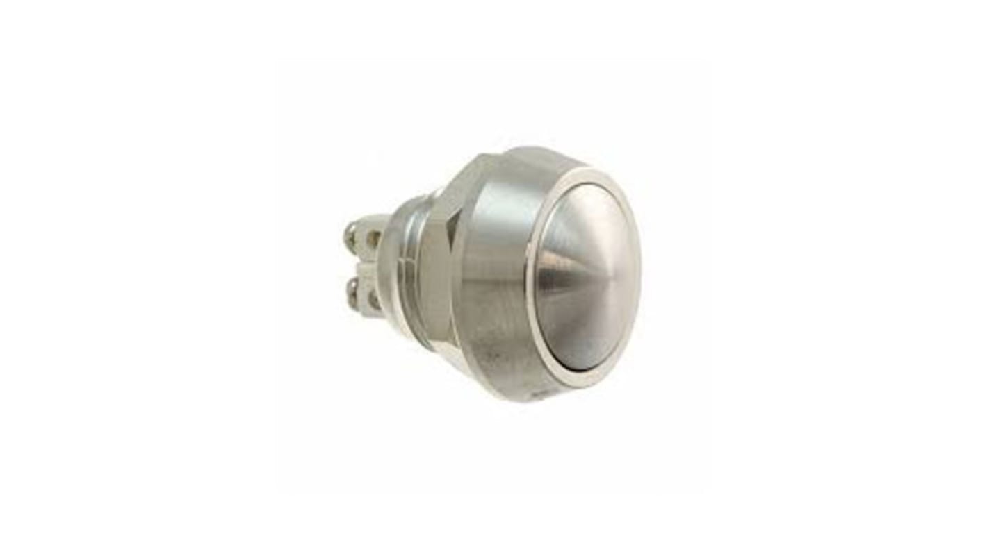 Bulgin 押しボタンスイッチ, モーメンタリ, SPST, 2 A, 12mm パネルマウント, IP67