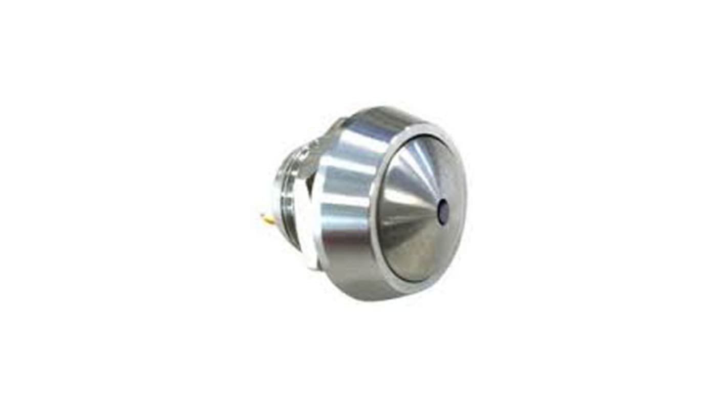 Bulgin MMPI0120 Series Illuminated Push Button Switch, Momentary, Panel Mount, 12mm Cutout, SPST, Red LED, 36V dc, IP65