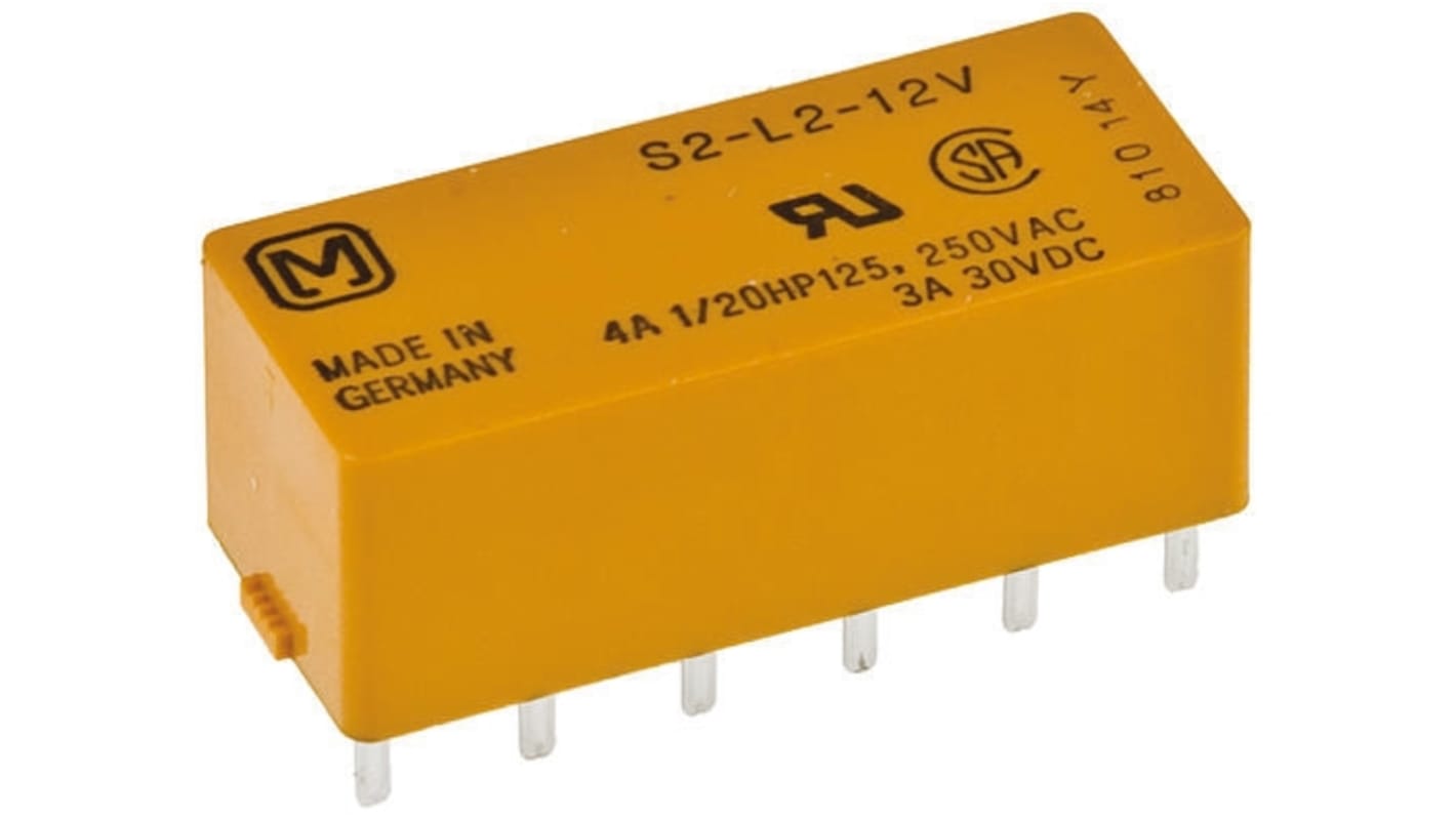 Panasonic 12V dc Spule 2-poliger Wechsler Printrelais 3A 720Ω 200mW Bistabiles Relais