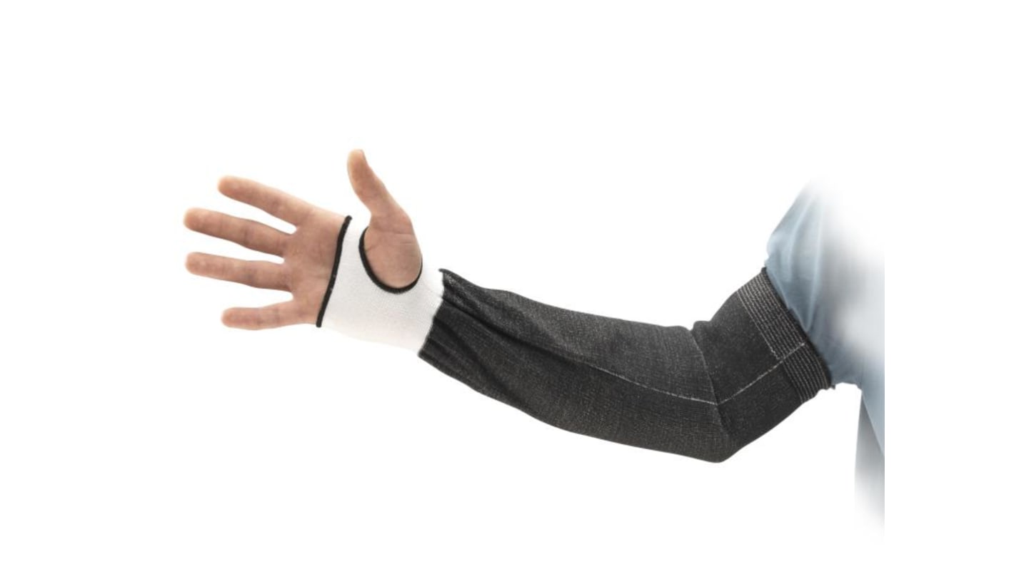 Ansell 11-251 Black, White Reusable HPPE Arm Protector for Automotive Industry, Machinery & Equipment Industry, Metal