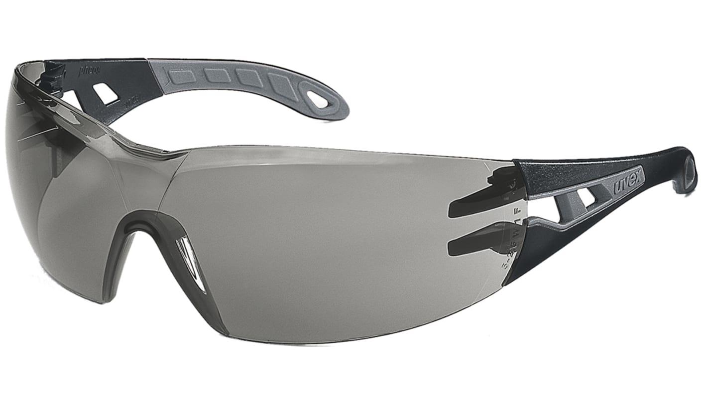 uvex PHEOS Anti-Mist Safety Glasses, Grey PC Lens, Vented