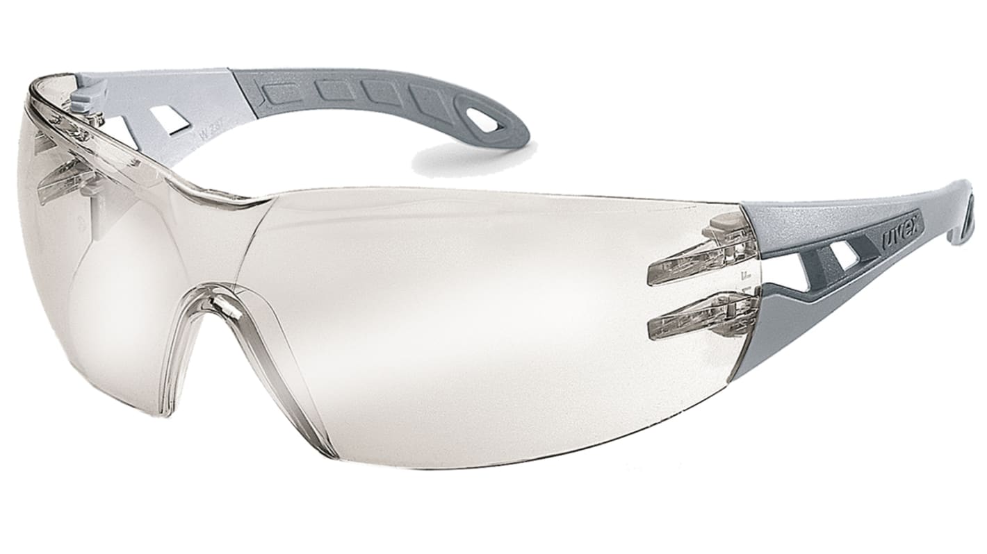 Uvex PHEOS Anti-Mist Safety Glasses, Grey PC Lens, Vented