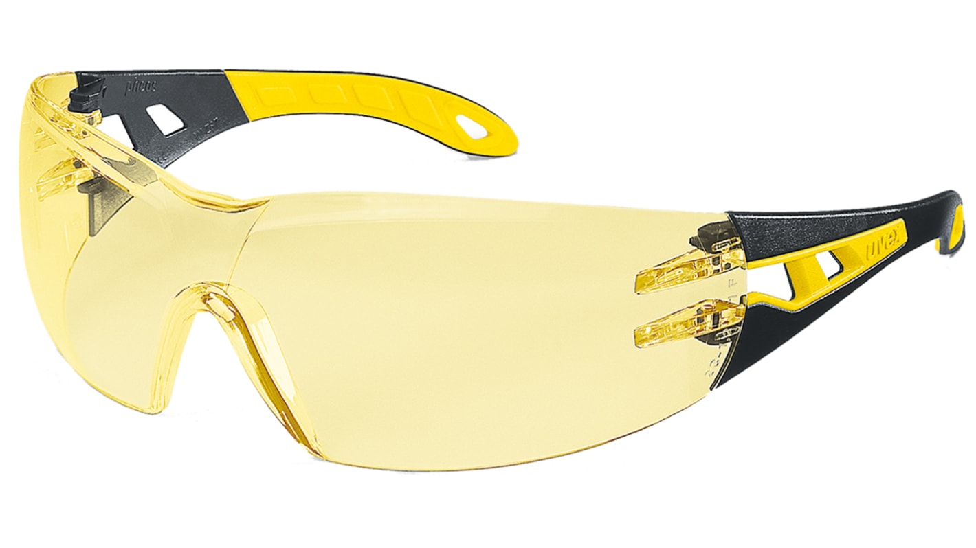 uvex PHEOS S Anti-Mist UV Safety Glasses, Amber Polycarbonate Lens