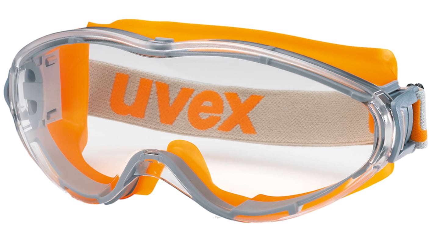 Uvex Ultrasonic Schutzbrille, Carbonglas, Klar mit UV Schutz, belüftet, Rahmen aus Kunststoff kratzfest